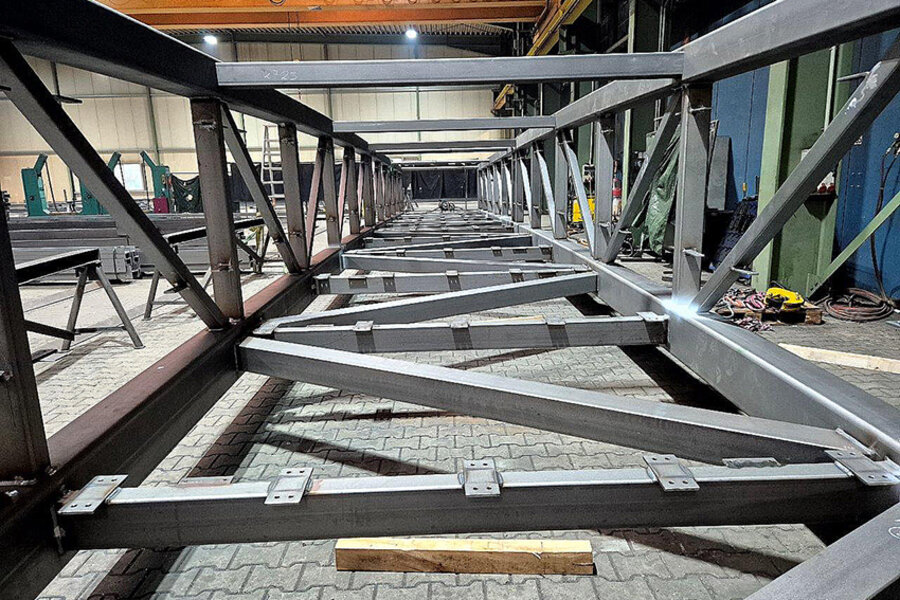 Brückenteil für die Hauptbrücke über den Finwokanal